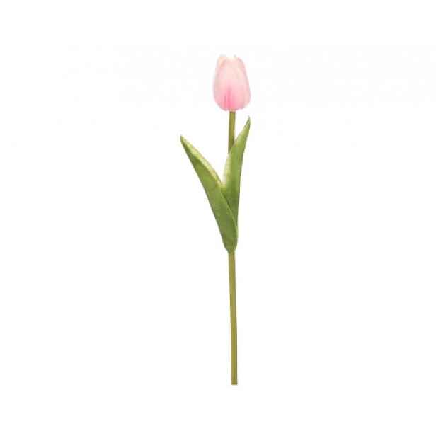 Umělá květina Tulipán 34 cm, světle růžová