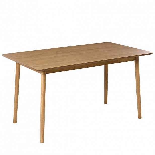 Beliani JÍDELNÍ STŮL Světlý Dub 140/80 cm Elvyn