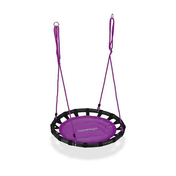 Relaxdays HOUPAČKA Fialová hnízdová kulatá 80 cm nastavitelná výška