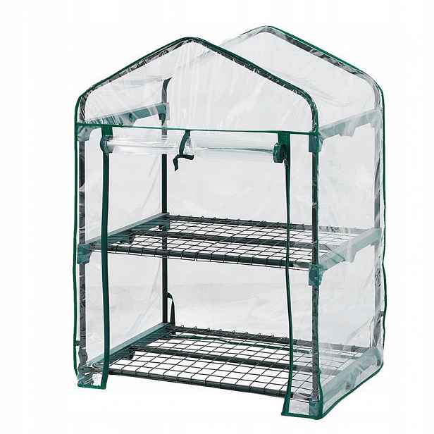 Skleník 69*49*95 CM, Fólie Pvc, Kovová Konstrukce