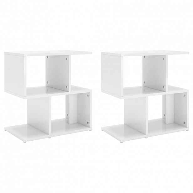 vidaXL Noční stolky 2 ks bílé lesklé 50x30x51,5 cm kompozitní dřevo