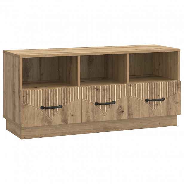 vidaXL Televizní skříň 102 x 34,5 x 47 cm Dub artisan Kompozitní dřevo