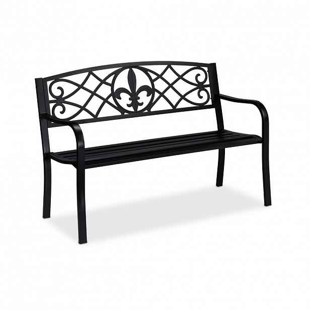 Relaxdays LAVICE Černá ocel 127 cm