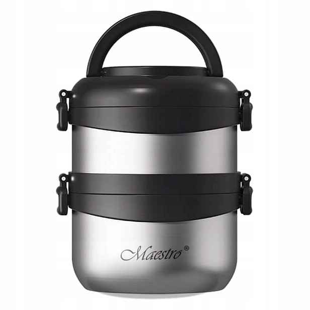 Robustní jídelní termoska z oceli 1,5L s 2 komorami Maestro MR1635-150