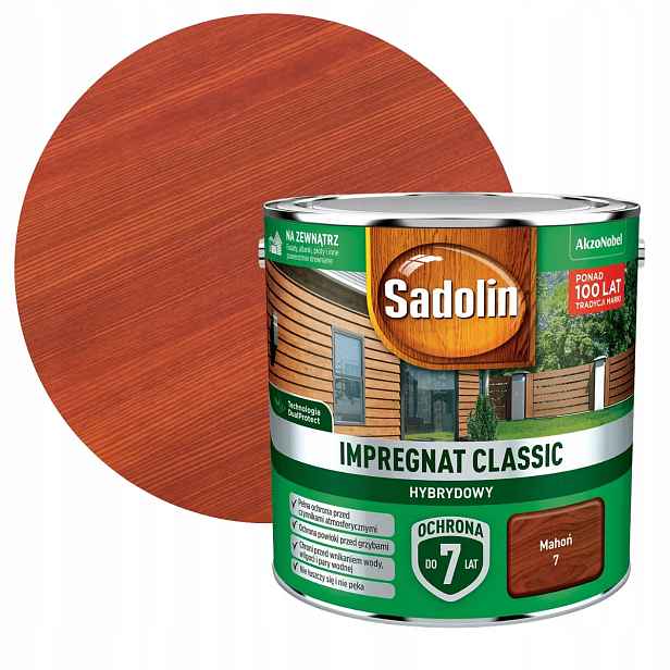 Sadolin Classic Hybridní Impregnat Na Dřevo Mahagon 2,5L