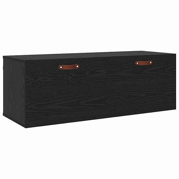 vidaXL Nástěnná skříň 100 x 36,5 x 35 cm Kompozitní dřevo Černý dub
