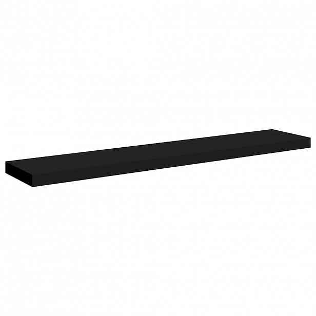 vidaXL Plovoucí nástěnná police černá 120 x 23,5 x 3,8 cm MDF