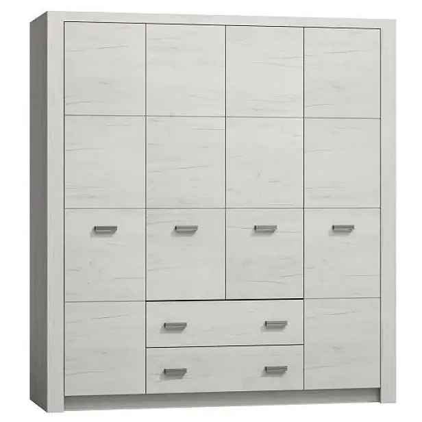 Casarredo Šatní skříň 4-dveř.INDIANAPOLIS I-18 jasan bílý