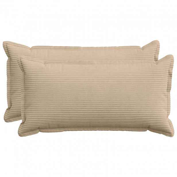 vidaXL Povlak na polštář 2 ks HOUTEN Taupe 40 x 80 cm manšestr