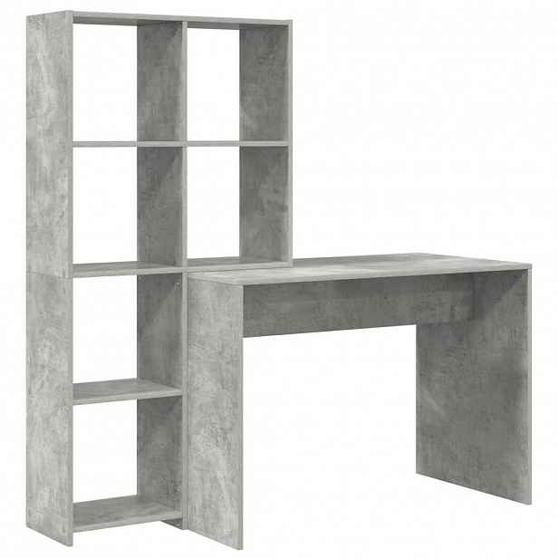 vidaXL Stůl Betonově šedá 138,5 x 55 x 143 cm Kompozitní dřevo