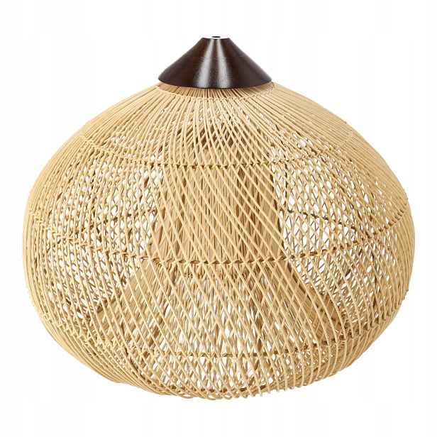 Dekorativní závěsná ratanová lampa – 50 cm (přírodní barva)