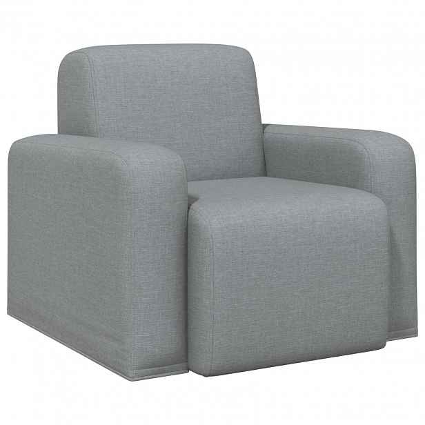 vidaXL křeslo Světle šedá Textil