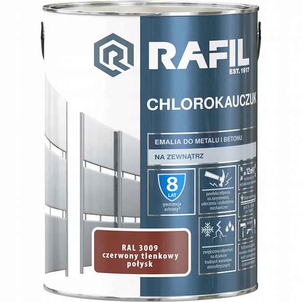 Chlorkaučuk Červený Oxidový Lesk Ral 3009 5 L Rafil