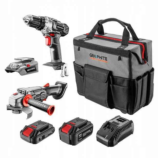 Graphite Sada Elektrického Nářadí Energy+ 18V 2/4AH
