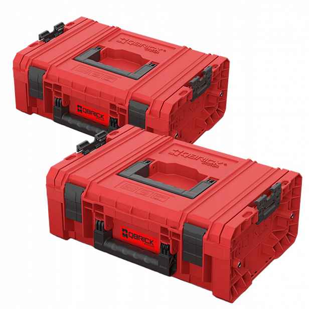 Qbrick System Pro TechnicianCase2.0 RedUltraHDCustom kufr box x2