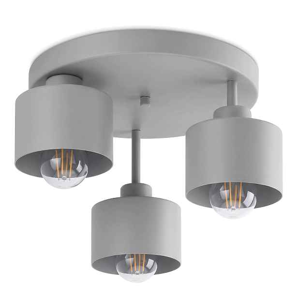 Stropní Svítidlo Lustr Stropní Svítidlo 3xE27 Šedá Cementová Urban GrayRoller Loft