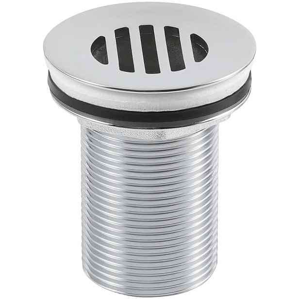 Umyvadlová výpusť - 5/4“ - neuzavíratelná - nerez - chrom
