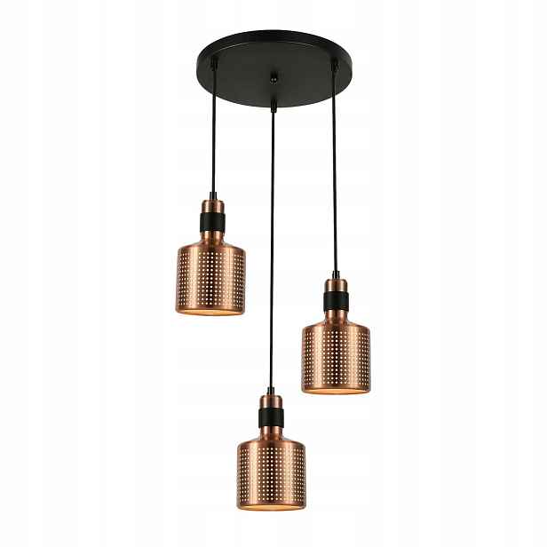 Závěsná lampa Italux Restenza moderní měděná