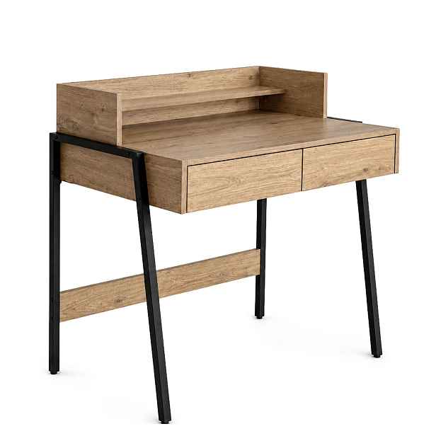 Ak furniture Psací stůl Flux 78 cm dub Artisan/černý