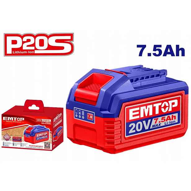 Akumulátor Li-ion 20V 7.5Ah P20S EBPK2075 Emtop