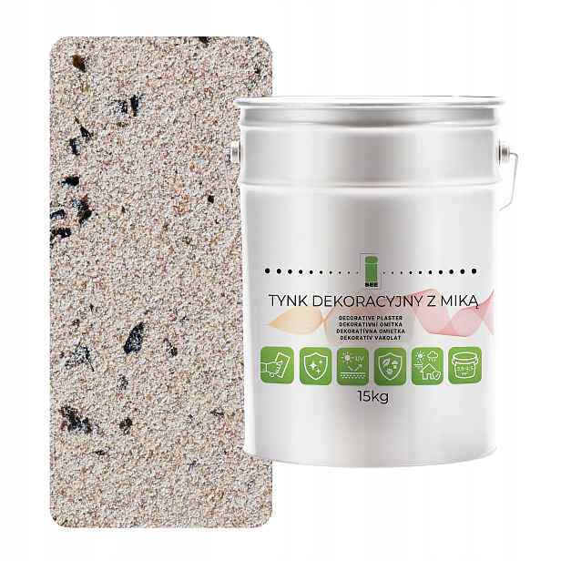 Dekorativní omítka s slídou béžová světlá Diamond Effect 15kg Měnící se D812