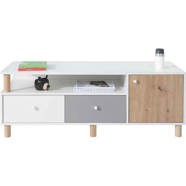 MASSENO TV STOLEK SANNIO, 140/50/50 cm, bílý