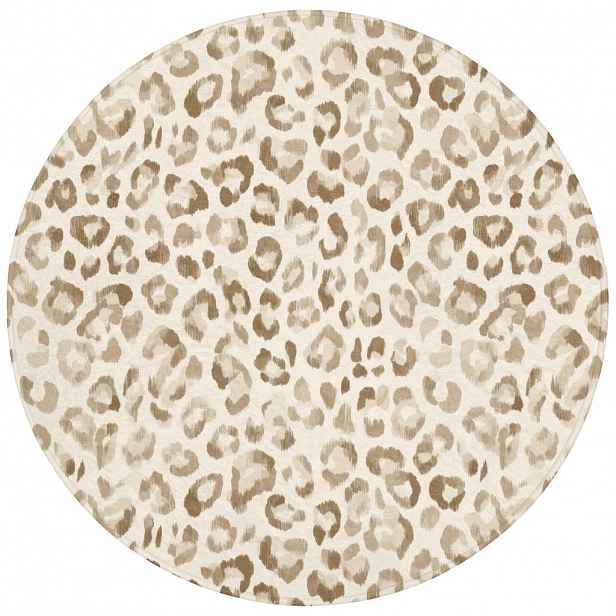 OnlyWow KOUPELNOVÁ PŘEDLOŽKA Leopard - Classic - Béžová 70x70 cm