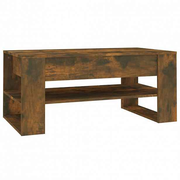 vidaXL Konferenční stolek kouřový dub 102x55x45 cm kompozitní dřevo