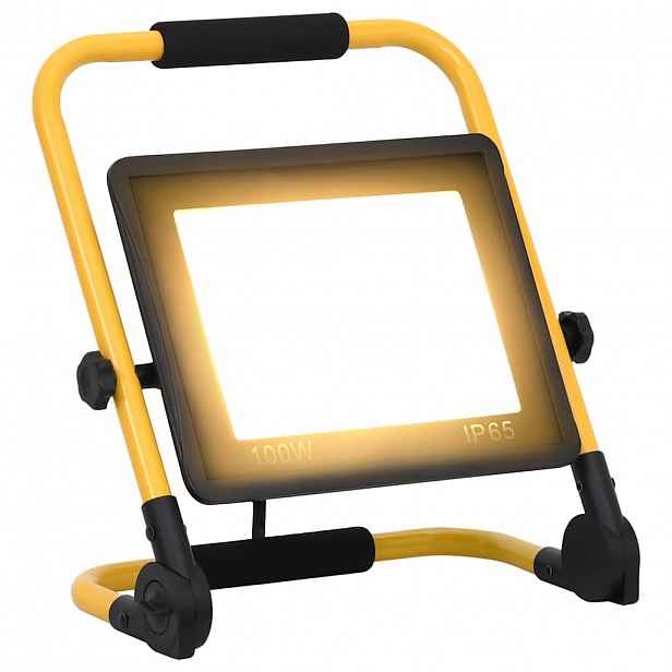 vidaXL LED reflektor s rukojetí 100 W teplé bílé světlo