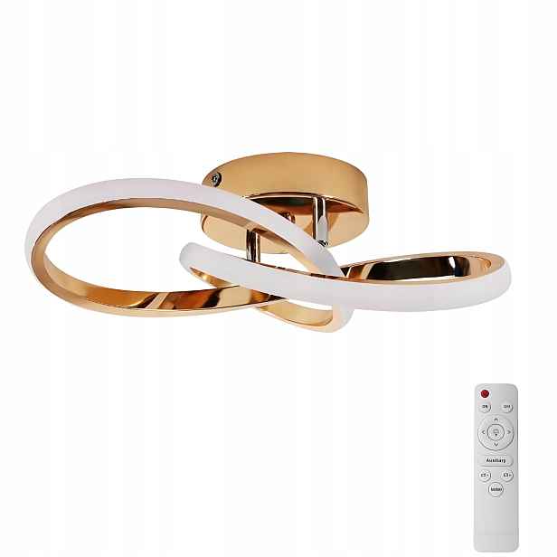 Závěsné Stropní Svítidlo Led Lustr Zlatá Moderní Do Obývacího Pokoje S Dálkovým Ovládáním 30 CM