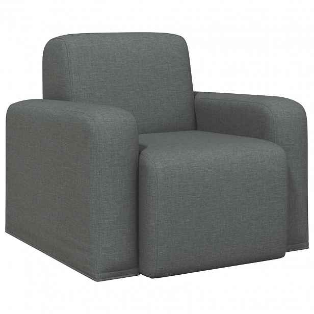 vidaXL křeslo Tmavě šedá Textil