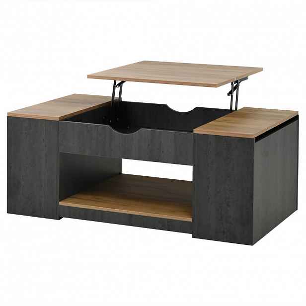 FLIEKS KONFERENČNÍSTOLEK 109cm Šedý Zvedací Úložný Moderní