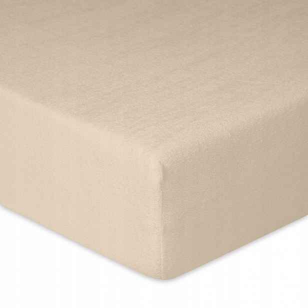Froté prostěradlo s gumičkou 220x200x30 béžové Premium