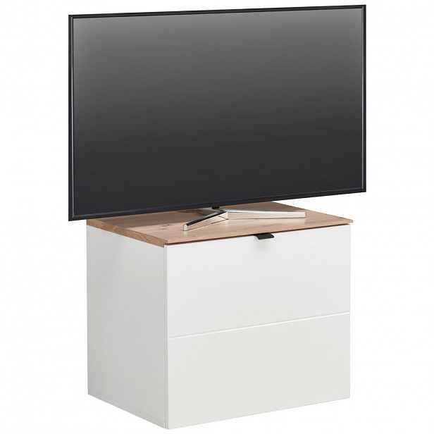 Hom`in KOMODA POD TELEVIZI, bílá, dub artisan, 60/62/44 cm