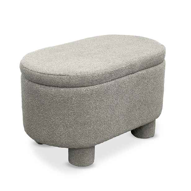 Kontrast Taburet s úložným prostorem Duo 70 cm bouclé béžový