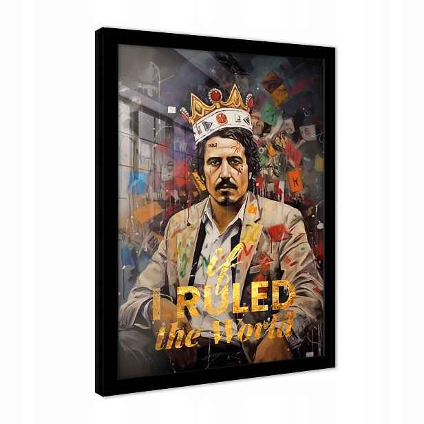 Obraz Na Zeď V Rámu Plakát Motivační Pablo Escobar Citát Nápis 70x50