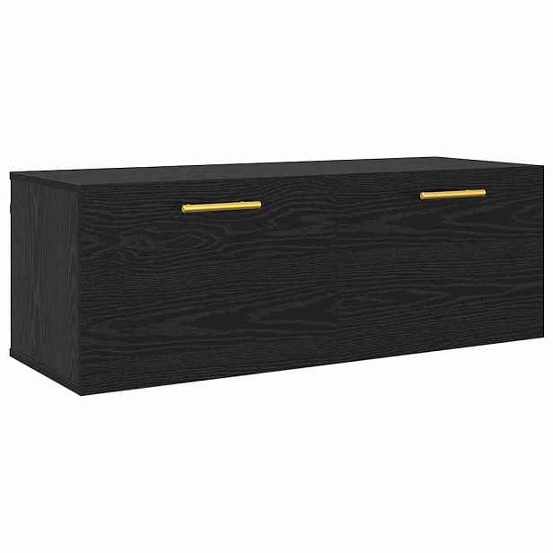 vidaXL Nástěnná skříňka 100 x 36.5 x 35 cm Kompozitní dřevo Černý dub
