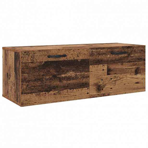 vidaXL Nástěnná skříň 100 x 36,5 x 35 cm Kompozitní dřevo Staré dřevo