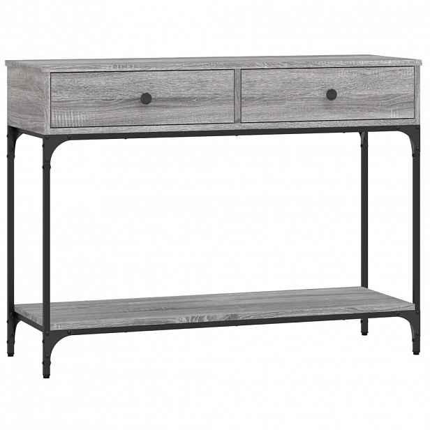 vidaXL Konzolový stolek šedý sonoma 100x34,5x75 cm kompozitní dřevo