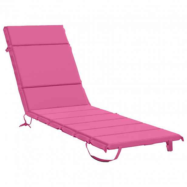 vidaXL Polštář na lehátko GEMERT 100% polyester Růžová 200 x 60 x 3 cm