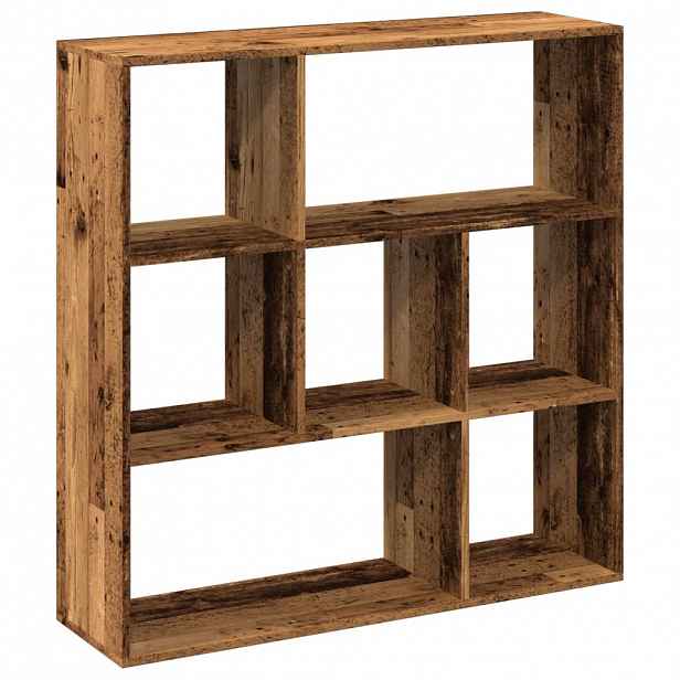 vidaXL Knihovna/dělící stěna old wood 102x29x103,5 cm kompozitní dřevo