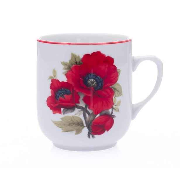 hrnek 300ml TROJKA-VLČÍ MÁKY, čes.porcelán