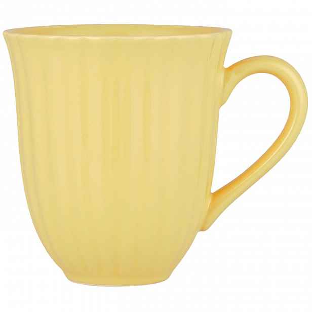 IB Laursen Žlutý keramický hrnek s vroubky MYNTE LEMONADE