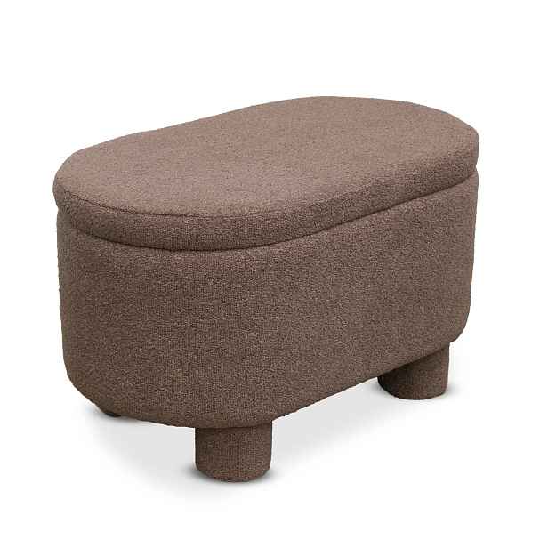 Kontrast Taburet s úložným prostorem Duo 70 cm bouclé terracotta