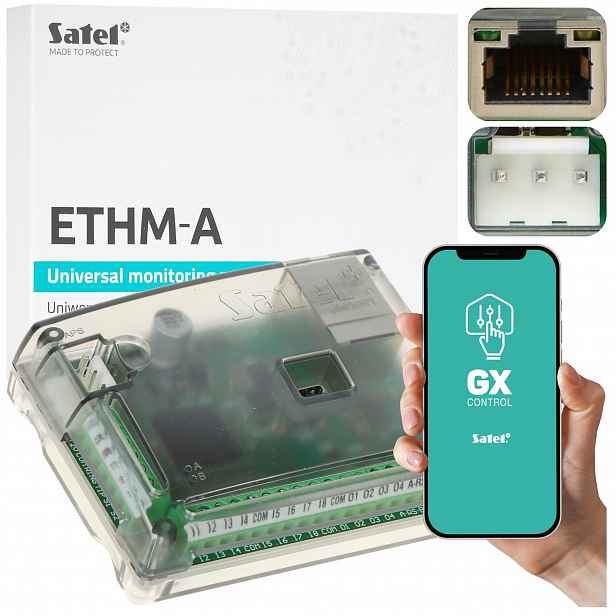 Univerzální monitorovací modul Satel Ethm-a pro přenos informací Ethernet