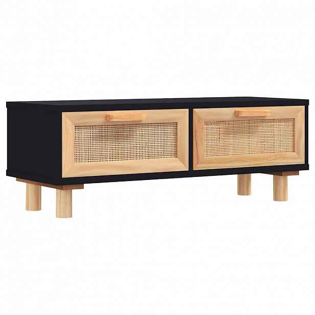 vidaXL Konferenční stolek černý 80x40x30 cm kompozitní a borové dřevo
