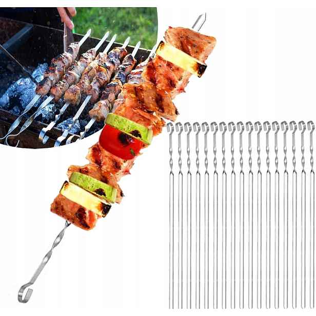 18 Ks Špízů Na Špízy Extra Silné Špízy Na Grilování 60 CM × 2 MM