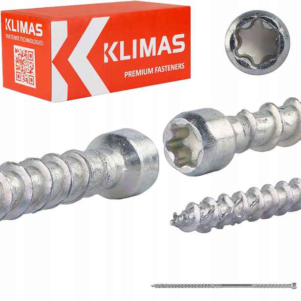 Šrouby pro krokvovou izolaci 8x235 mm 50 ks Torx Klimas Wkpc