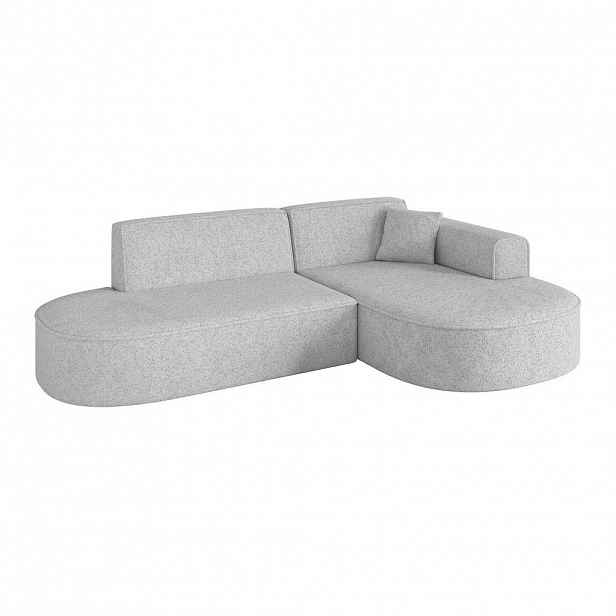 ALTDECOR ROHOVÁ SEDACÍ SOUPRAVA s otomanem vpravo MARI-L1 – 243 × 171 × 79 cm, šedá látka