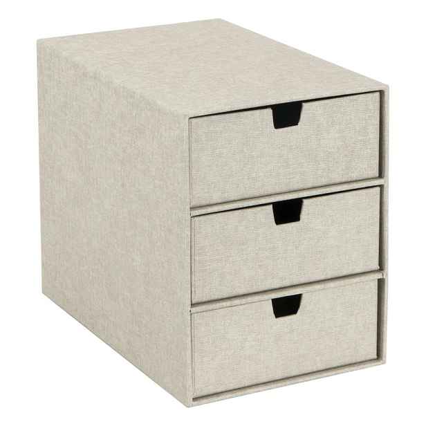 Béžový zásuvkový box se 3 šuplíky Bigso Box of Sweden Ingrid